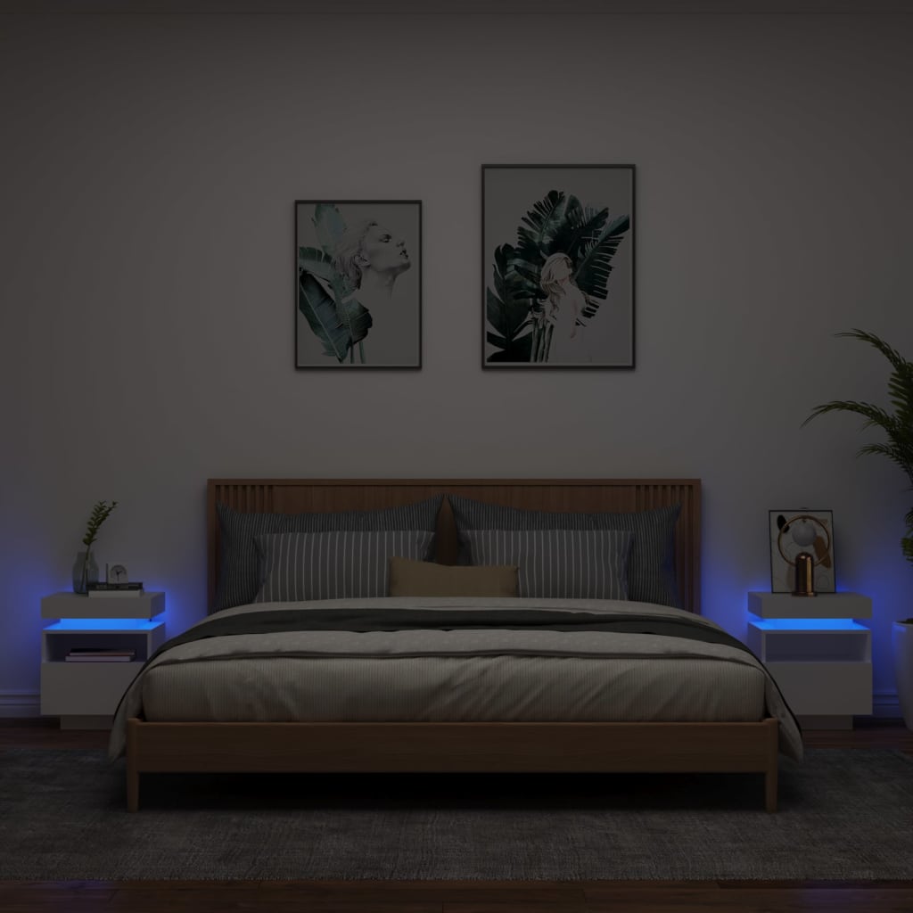 Nachtkastje met LED-verlichting 40x39x48,5 cm