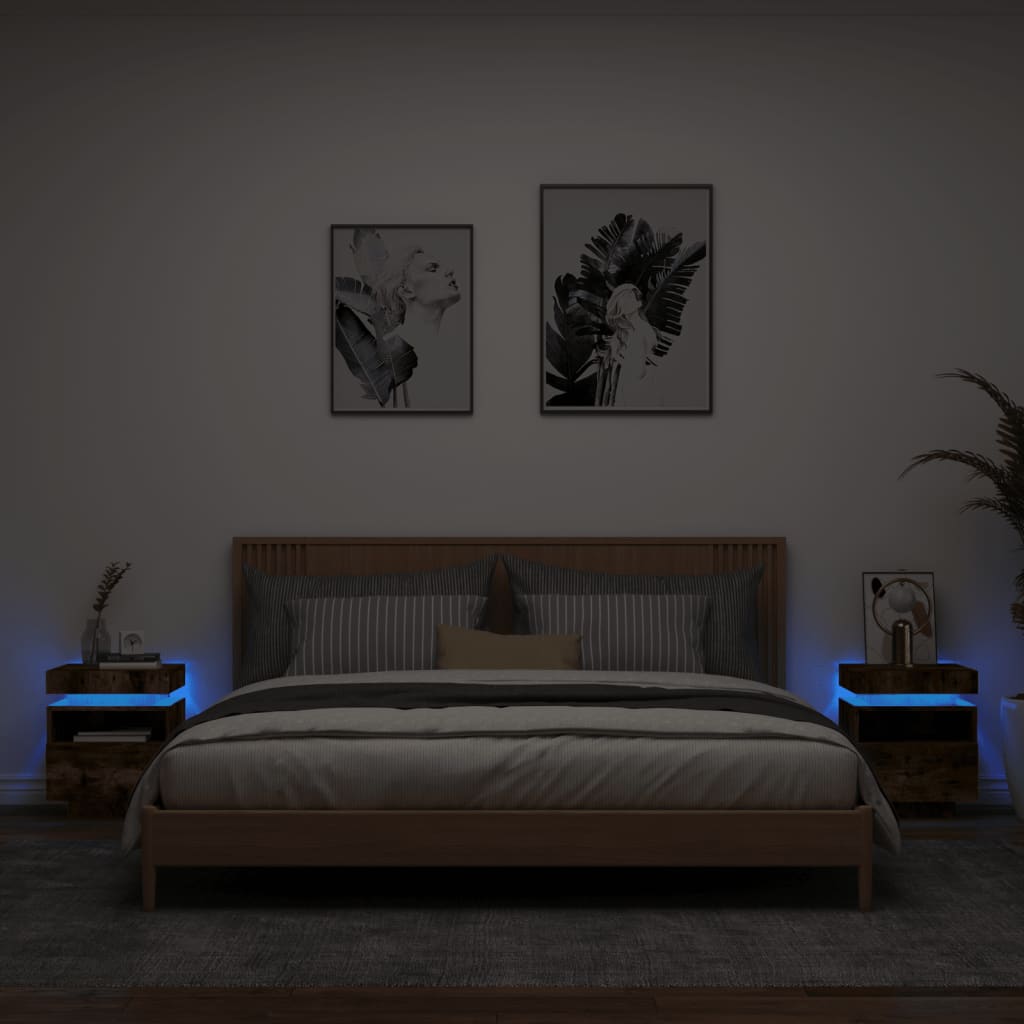 Nachtkastje met LED-verlichting 40x39x48,5 cm