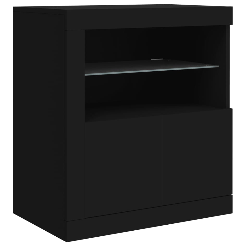 Dressoir met LED-verlichting 162x37x67 cm sonoma eikenkleurig