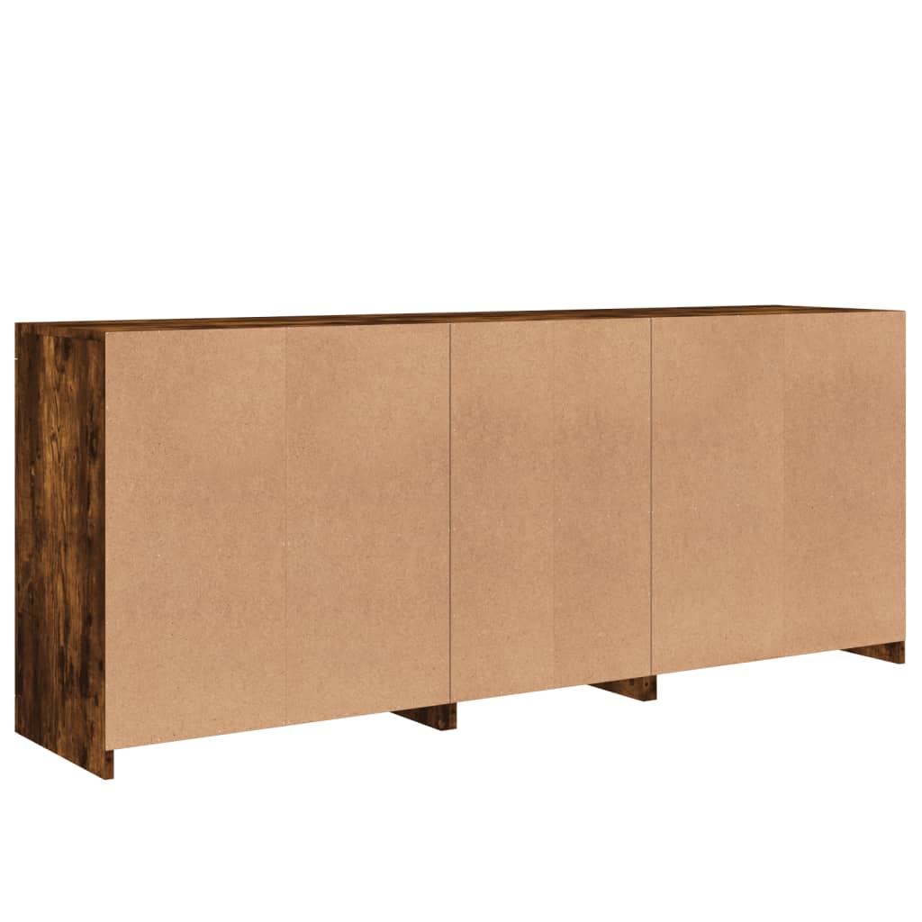 Dressoir met LED-verlichting 162x37x67 cm sonoma eikenkleurig