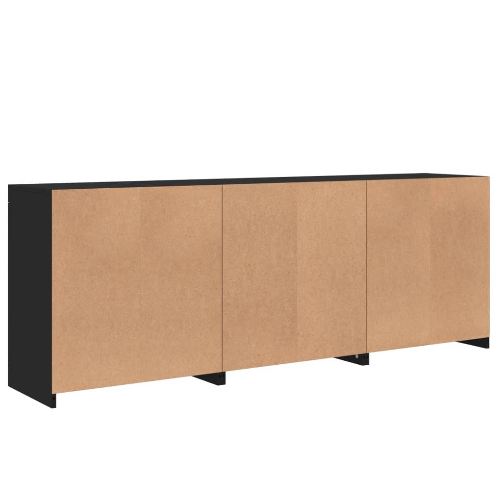 Dressoir met LED-verlichting 181,5x37x67 cm