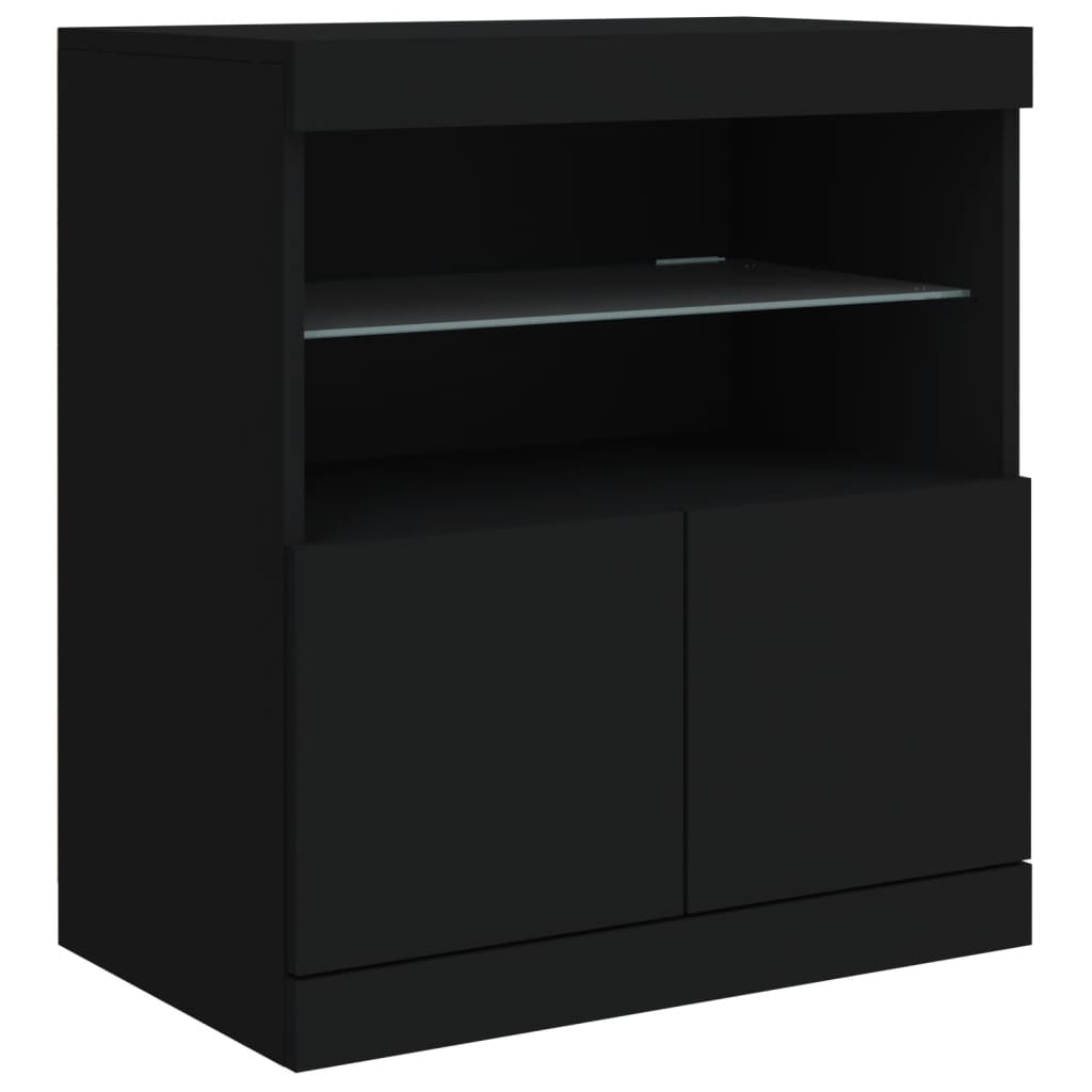 Dressoir met LED-verlichting 181,5x37x67 cm