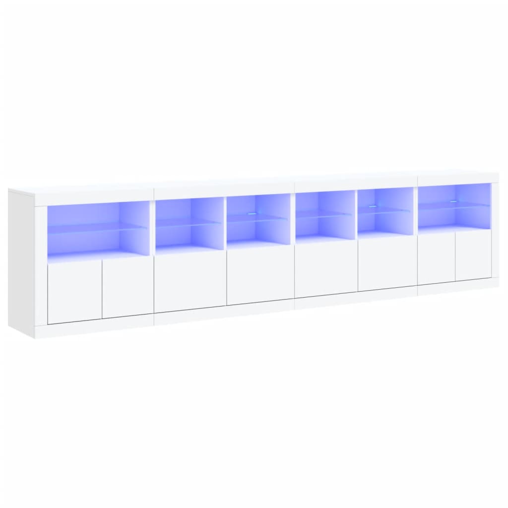 Dressoir met LED-verlichting 283,5x37x67 cm