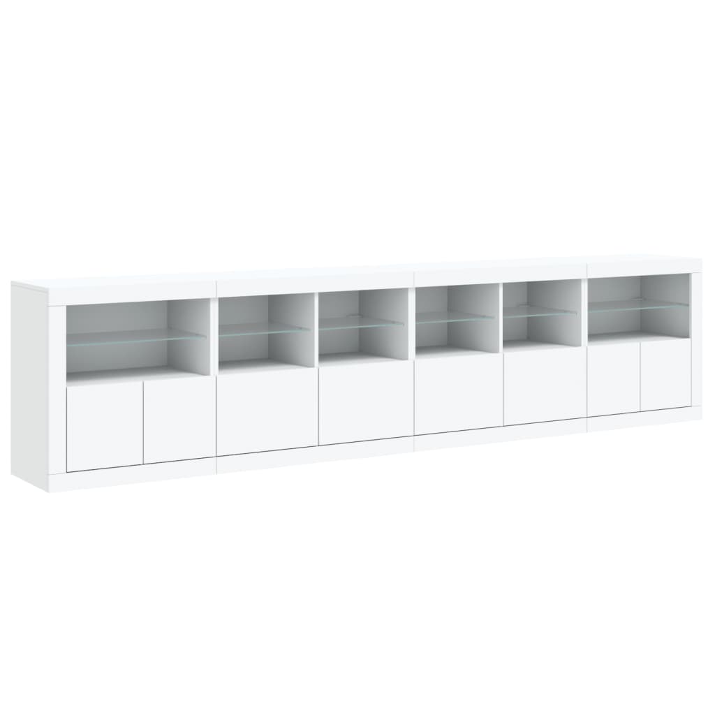 Dressoir met LED-verlichting 283,5x37x67 cm