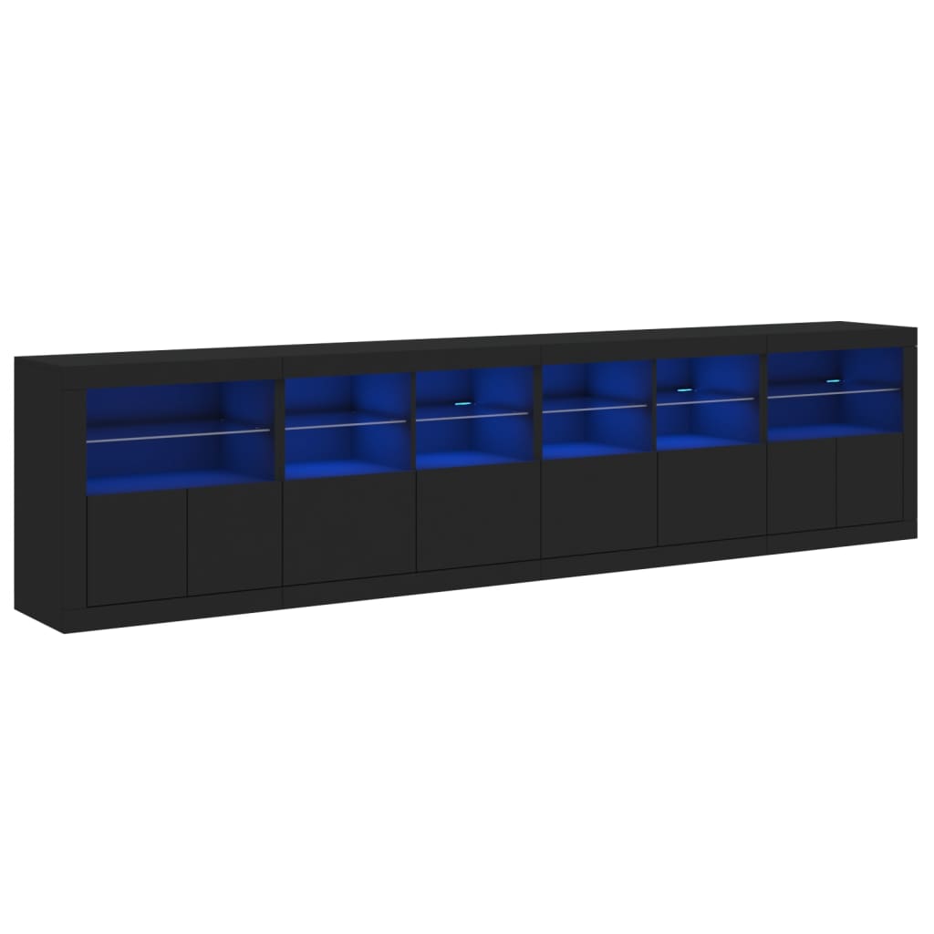 Dressoir met LED-verlichting 283,5x37x67 cm