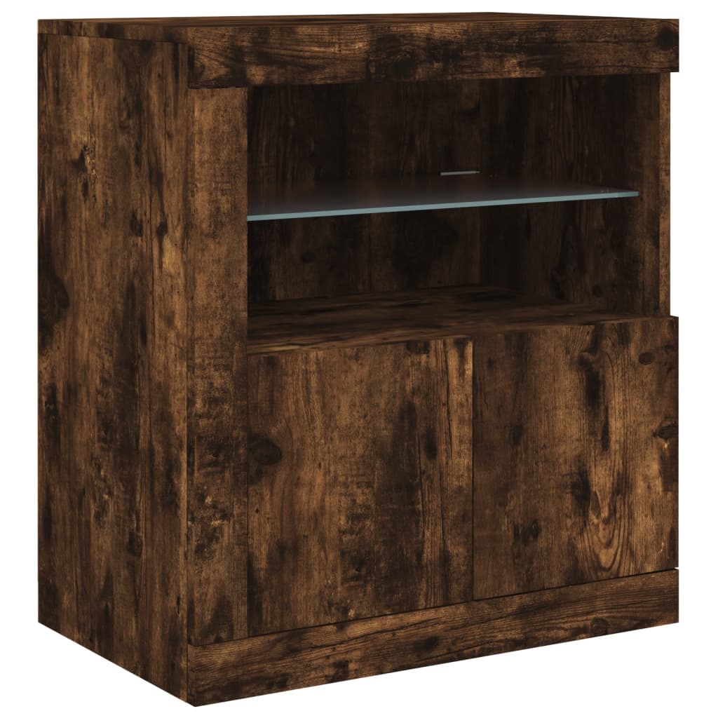 Dressoir met LED-verlichting 283,5x37x67 cm