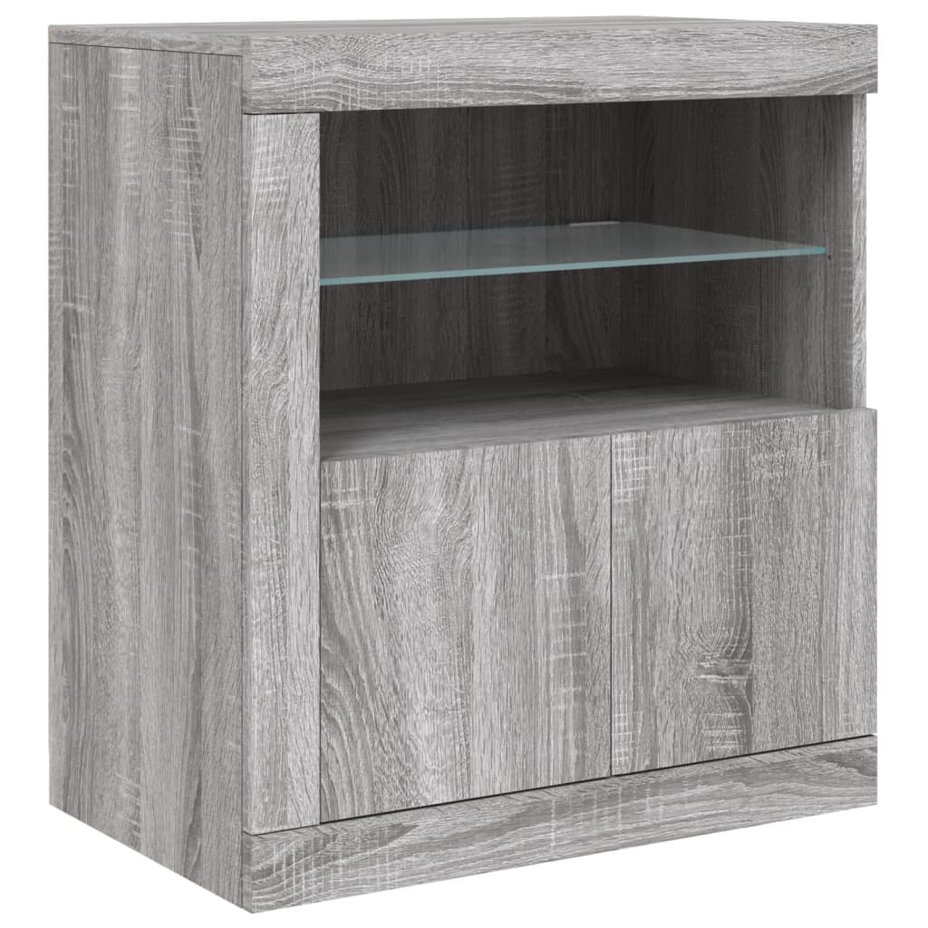 Dressoir met LED-verlichting 283,5x37x67 cm