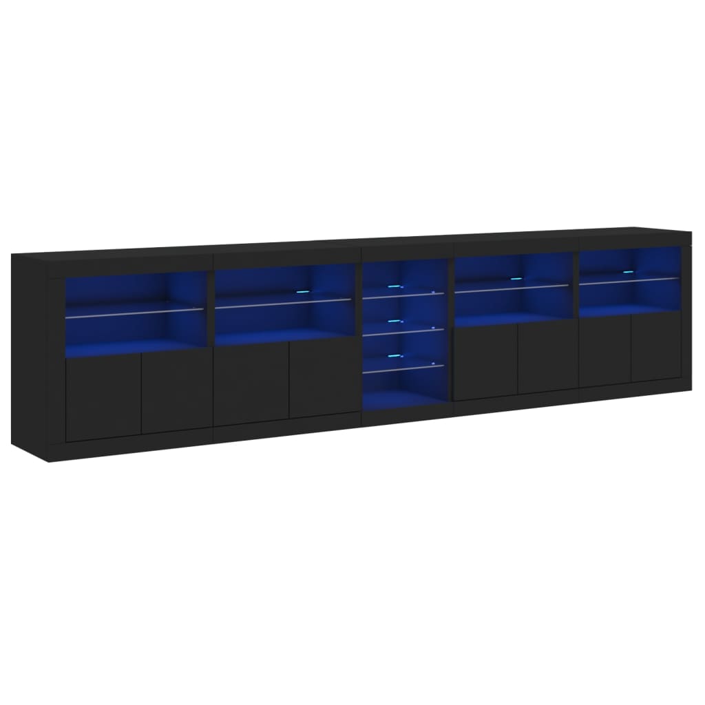 Dressoir met LED-verlichting 283x37x67 cm