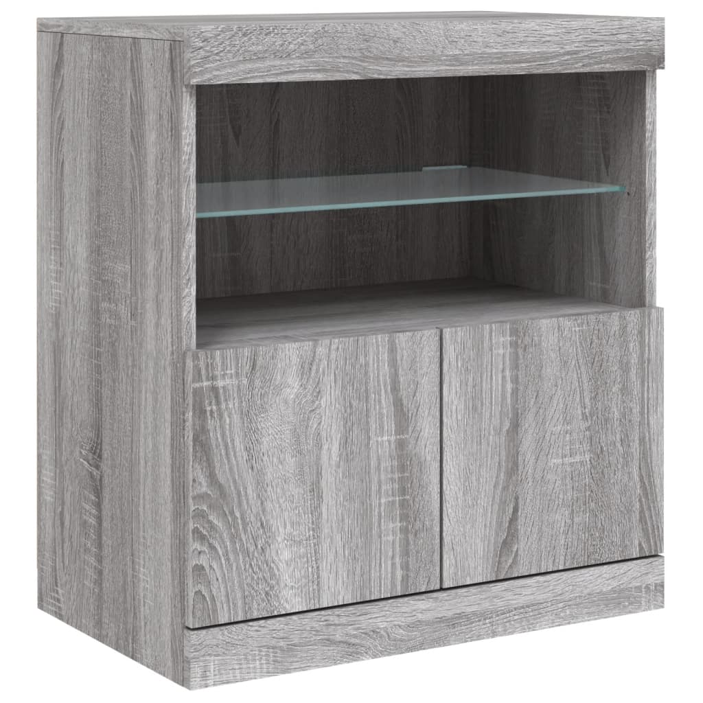 Dressoir met LED-verlichting 283x37x67 cm