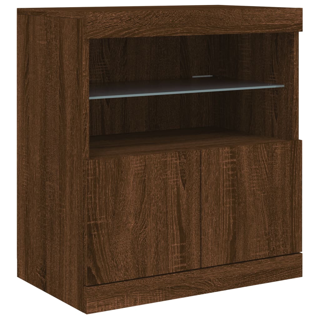 Dressoir met LED-verlichting 283x37x67 cm