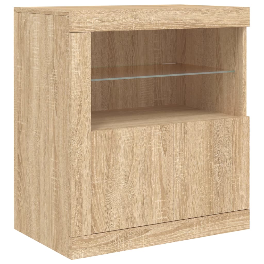 Dressoir met LED-verlichting 162x37x67 cm