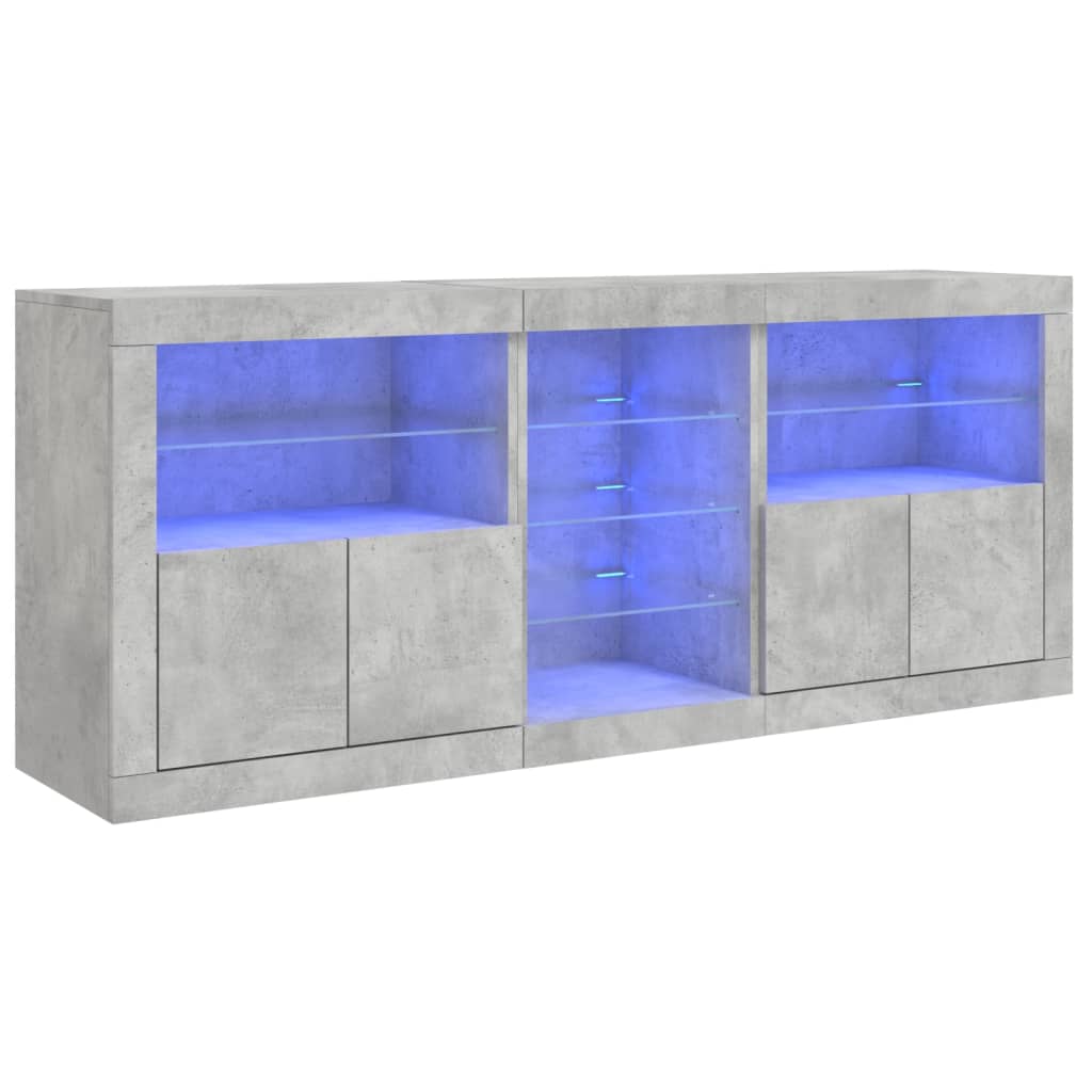 Dressoir met LED-verlichting 162x37x67 cm