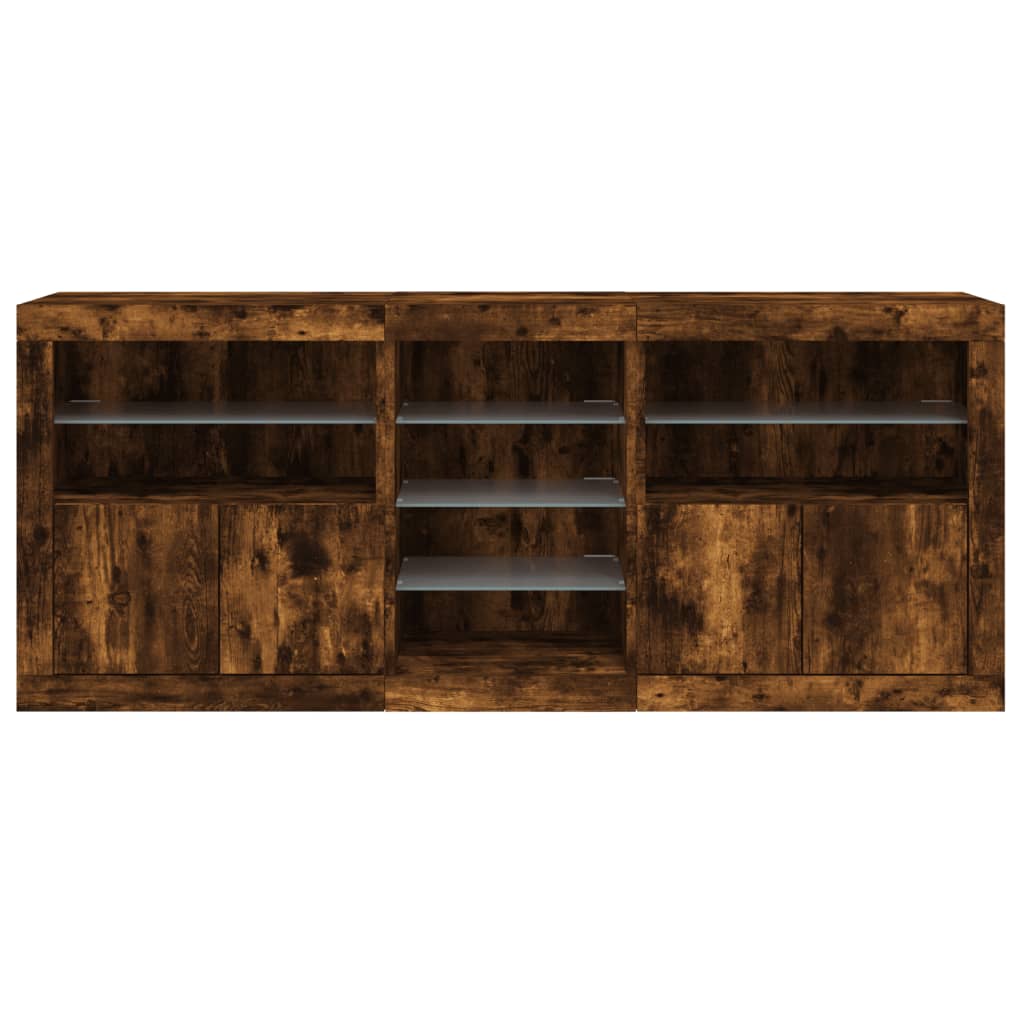 Dressoir met LED-verlichting 162x37x67 cm