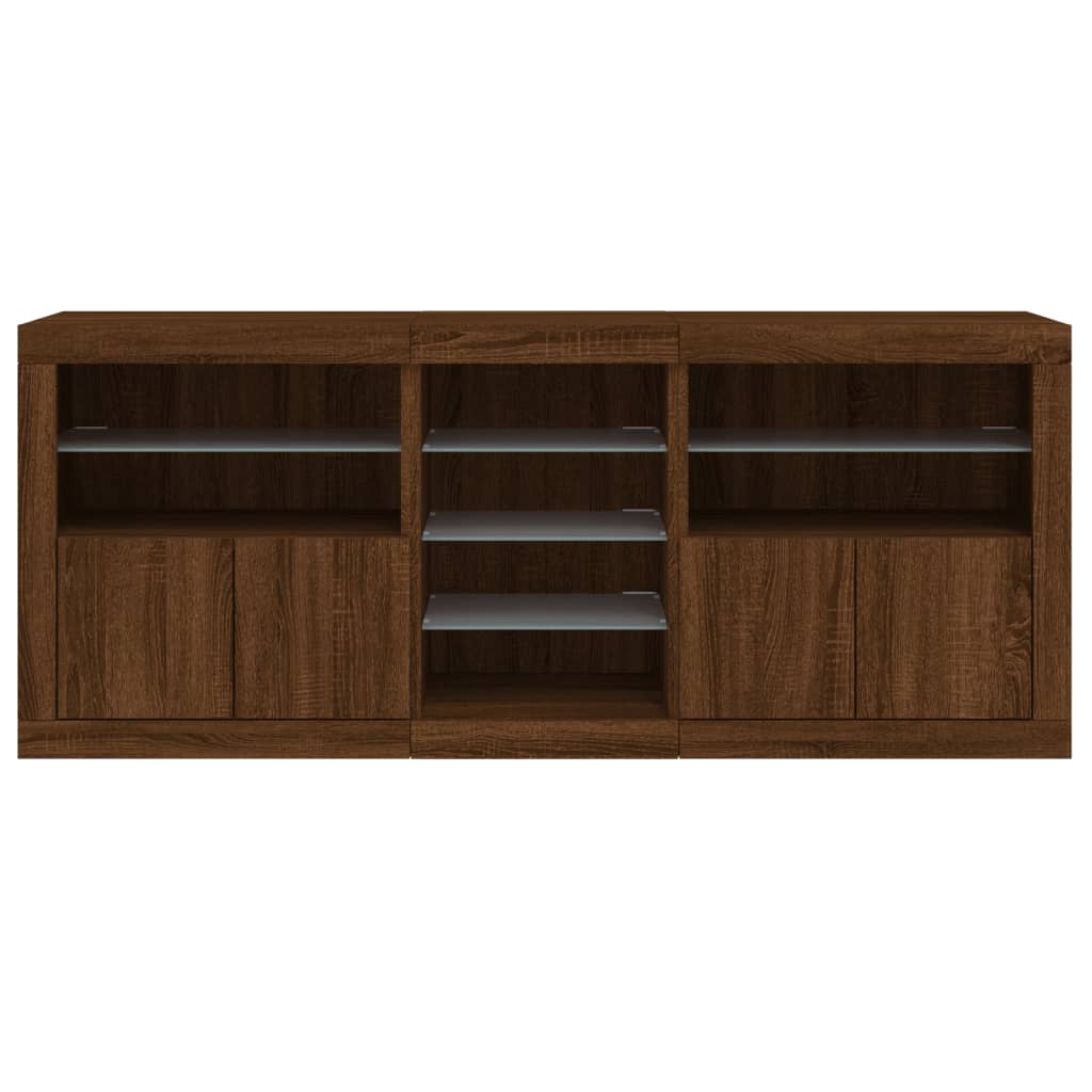 Dressoir met LED-verlichting 162x37x67 cm