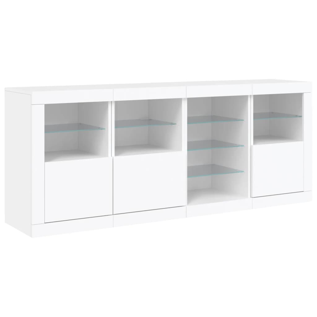 Dressoir met LED-verlichting 164x37x67 cm eikenkleurig