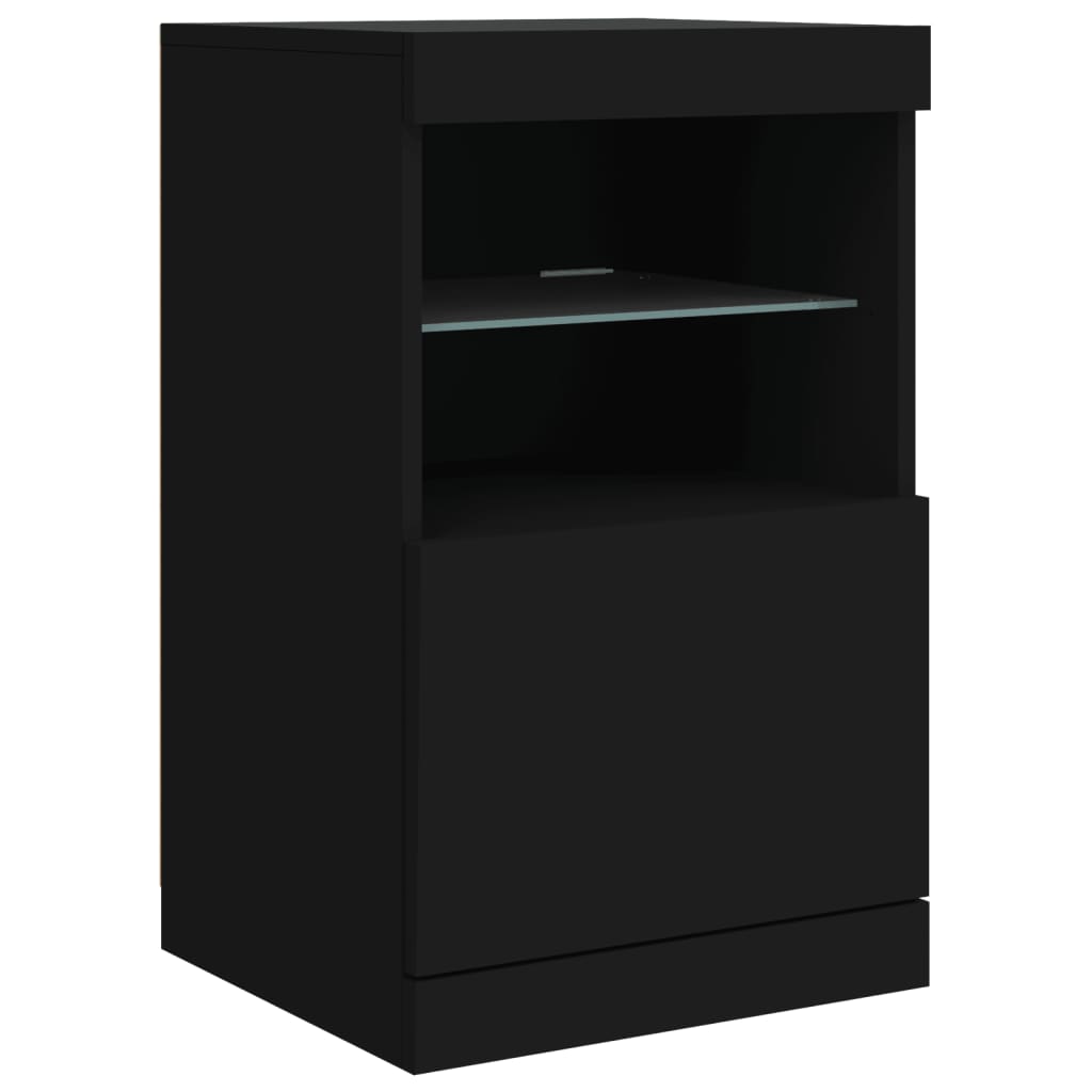 Dressoir met LED-verlichting 164x37x67 cm eikenkleurig