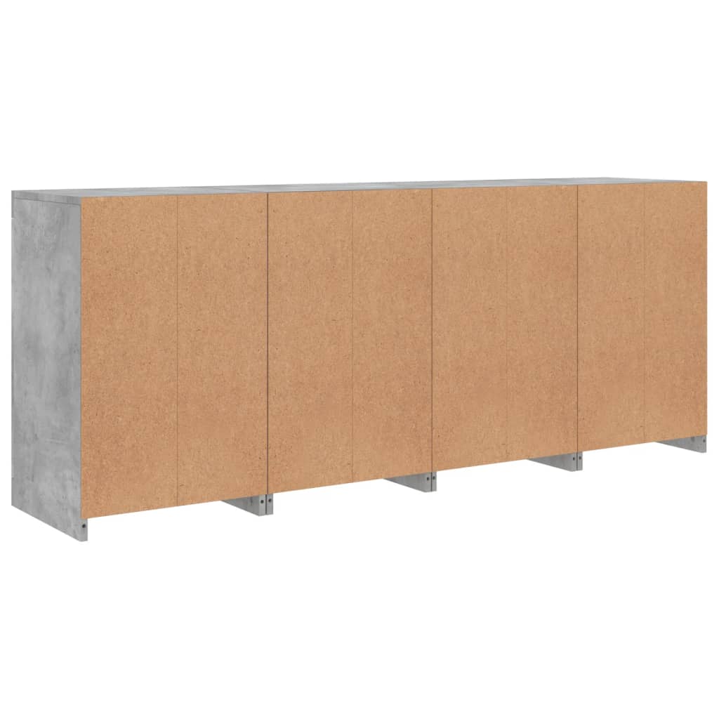 Dressoir met LED-verlichting 164x37x67 cm eikenkleurig