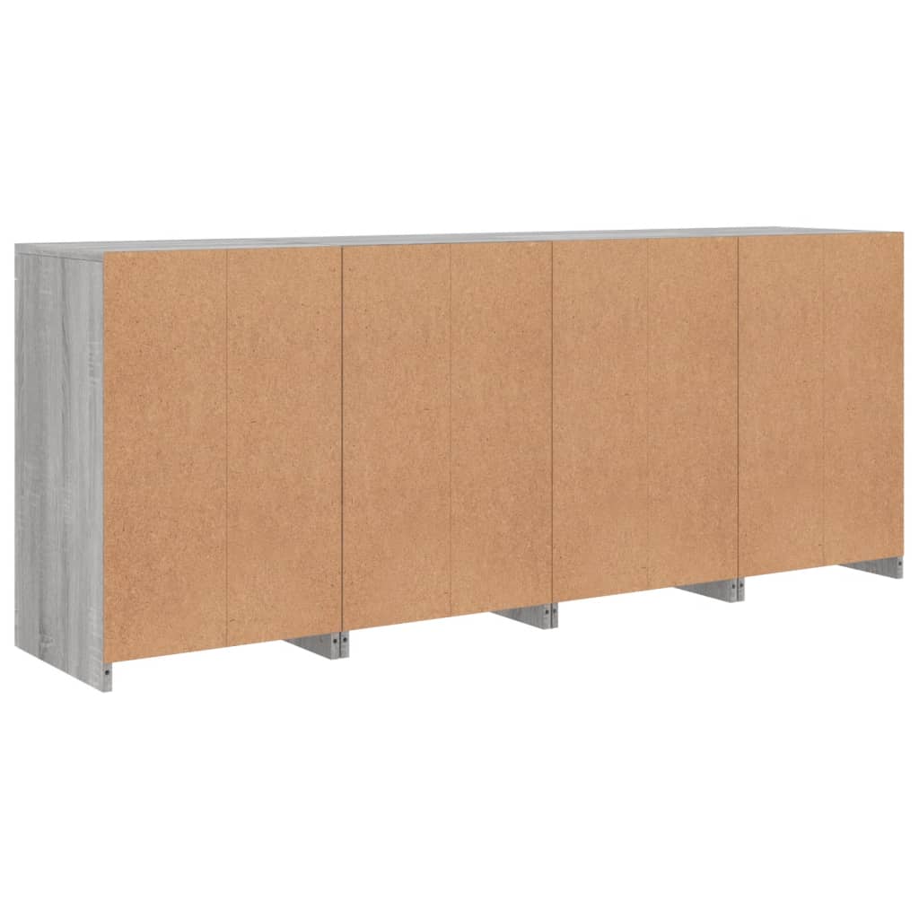 Dressoir met LED-verlichting 164x37x67 cm eikenkleurig