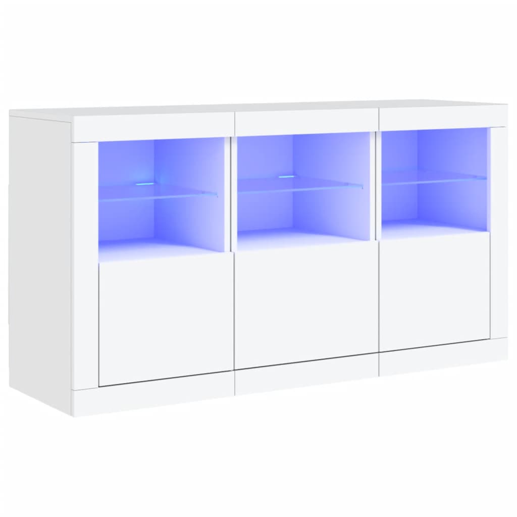 Dressoir met LED-verlichting 123x37x67 cm