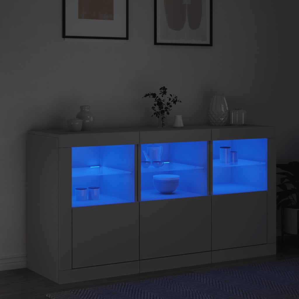 Dressoir met LED-verlichting 123x37x67 cm