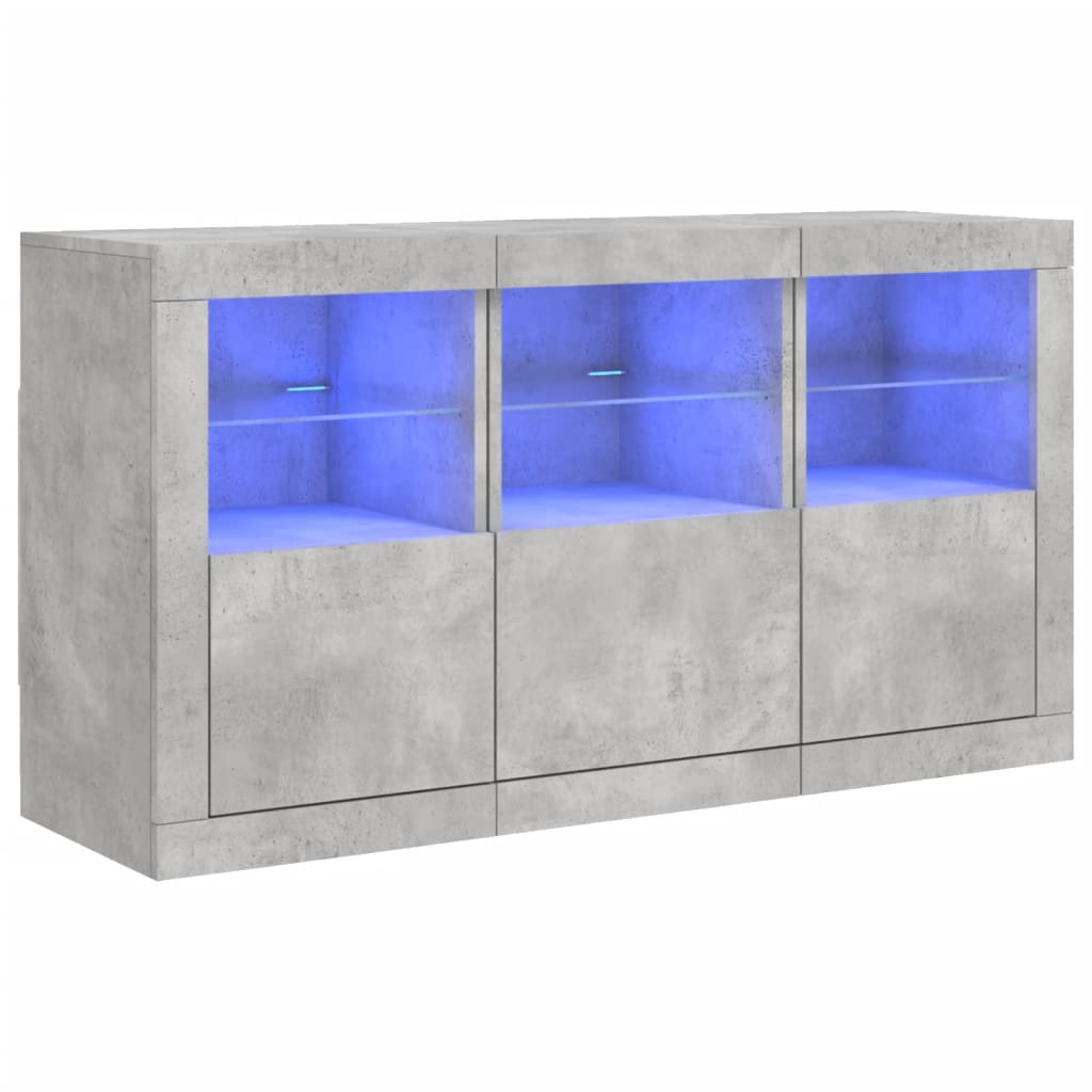 Dressoir met LED-verlichting 123x37x67 cm