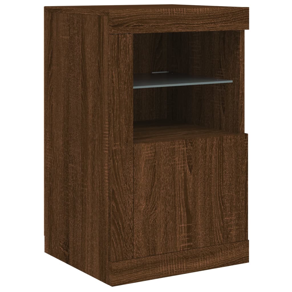 Dressoir met LED-verlichting 123x37x67 cm