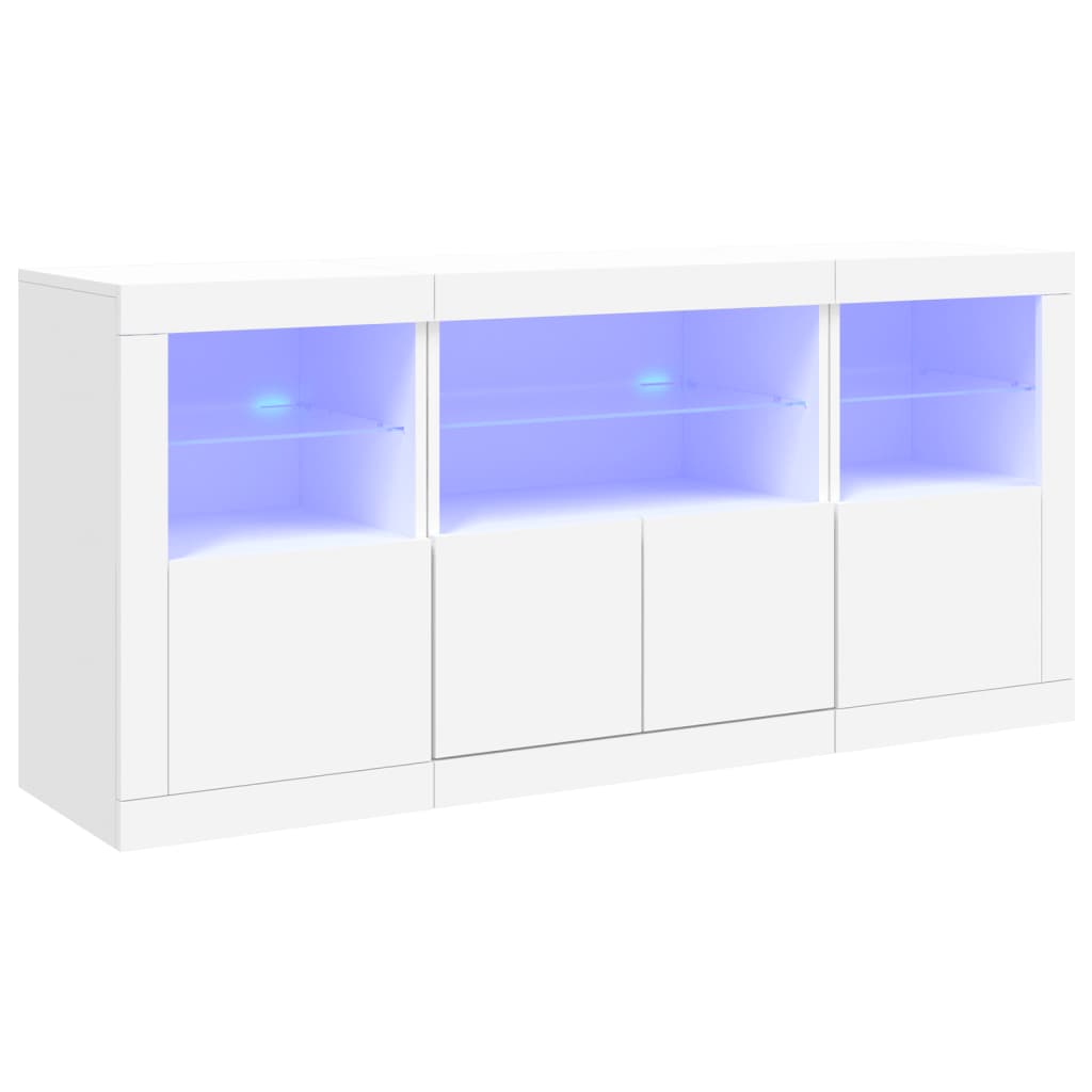 Dressoir met LED-verlichting 142,5x37x67 cm