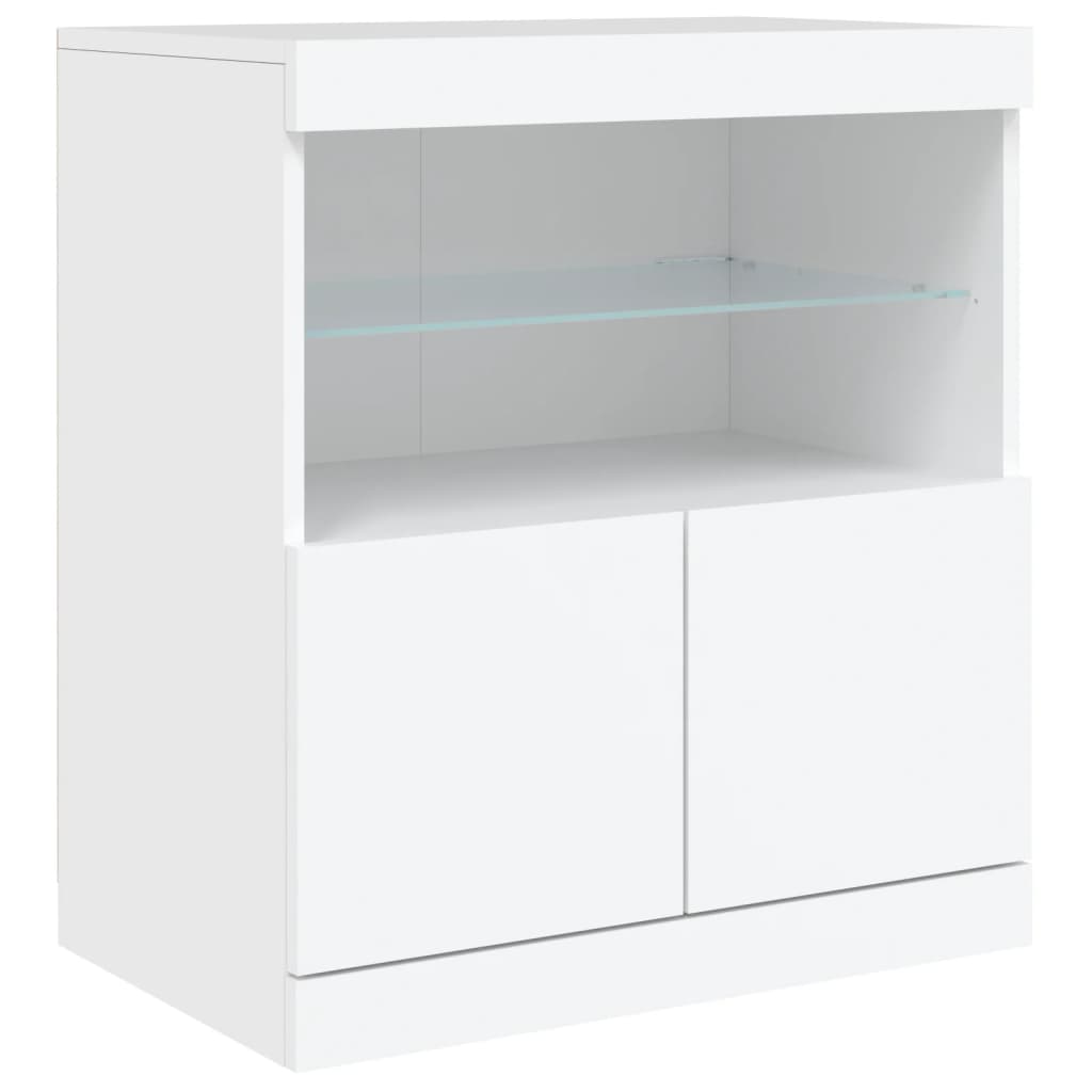 Dressoir met LED-verlichting 142,5x37x67 cm