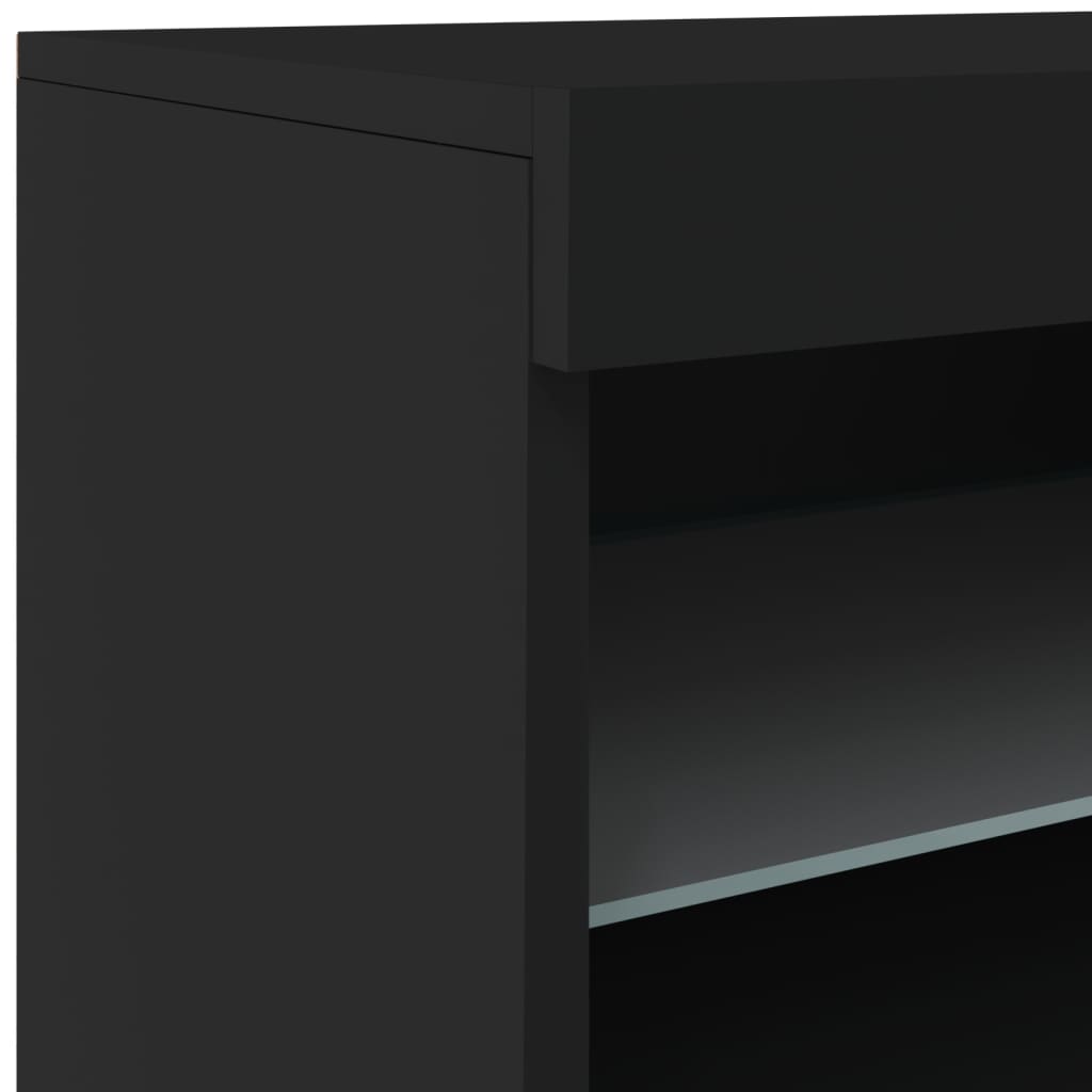 Dressoir met LED-verlichting 142,5x37x67 cm