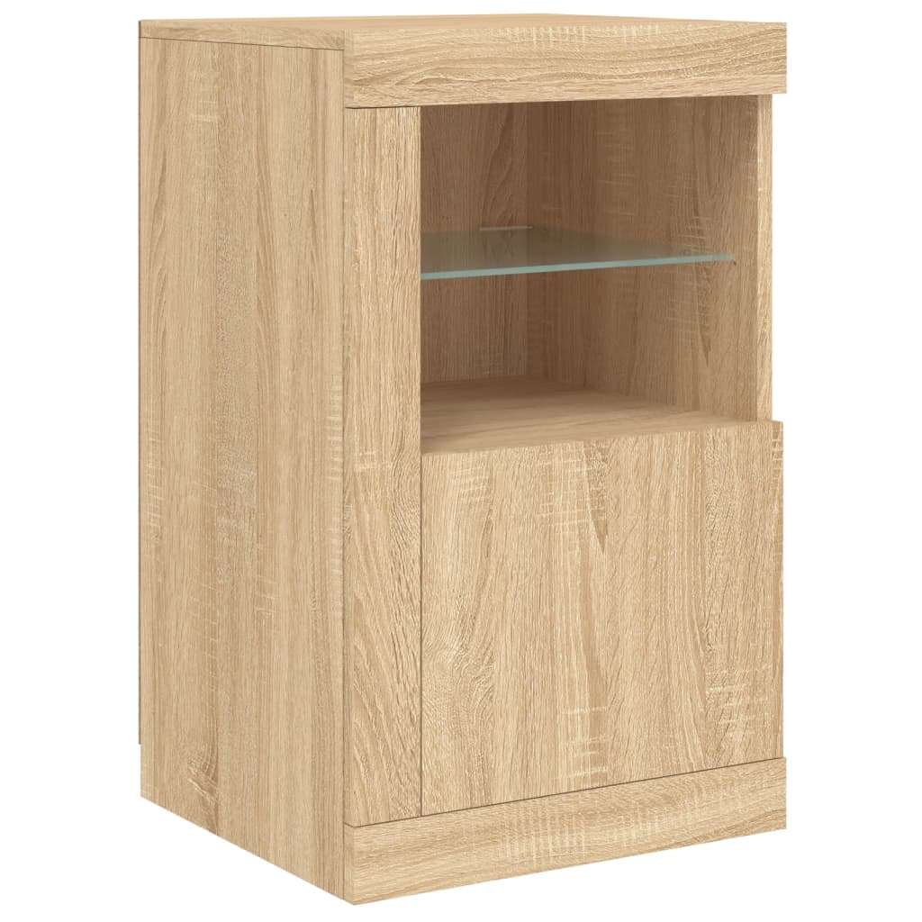 Dressoir met LED-verlichting 142,5x37x67 cm