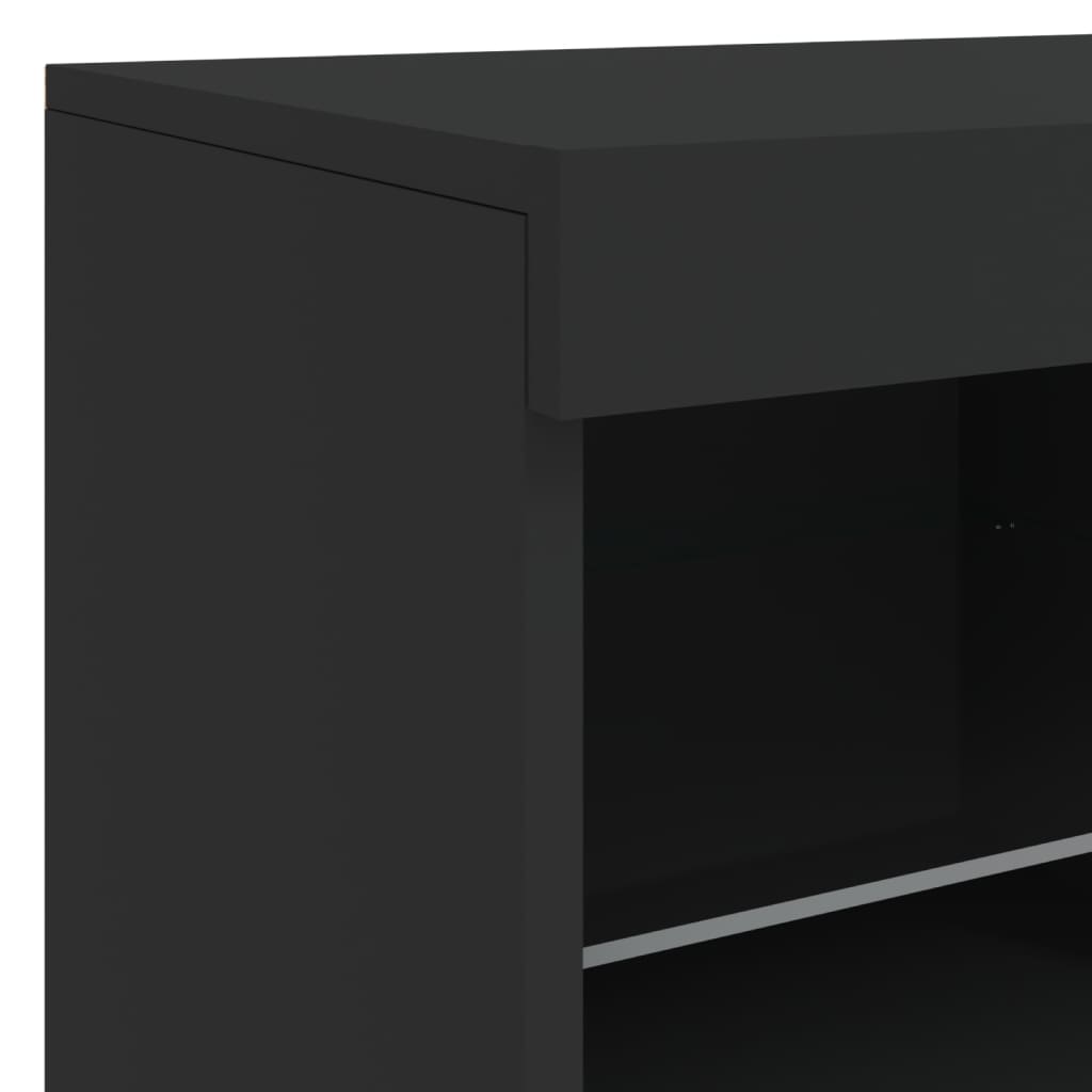 Dressoir met LED-verlichting 163x37x67 cm eikenkleurig