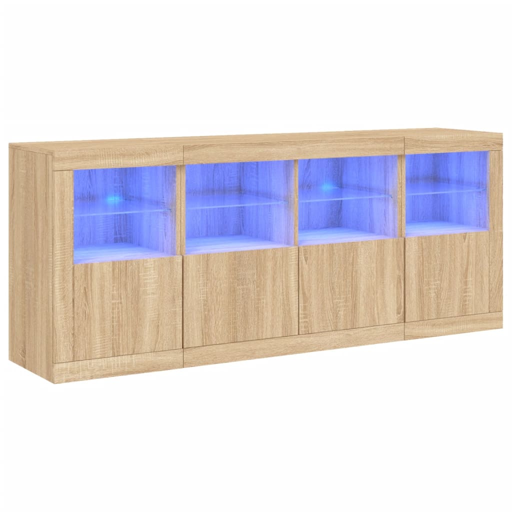 Dressoir met LED-verlichting 162x37x67 cm