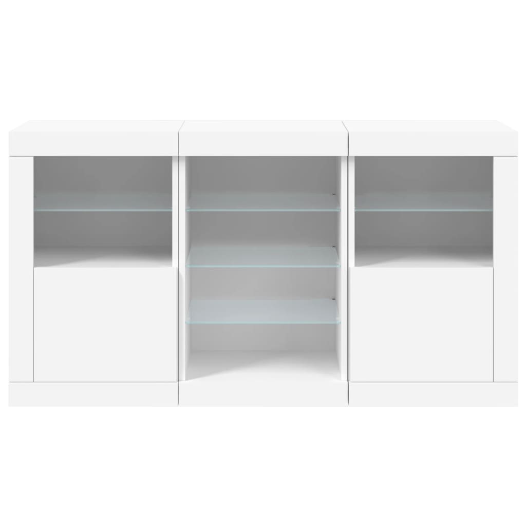 Dressoir met LED-verlichting 123x37x67 cm