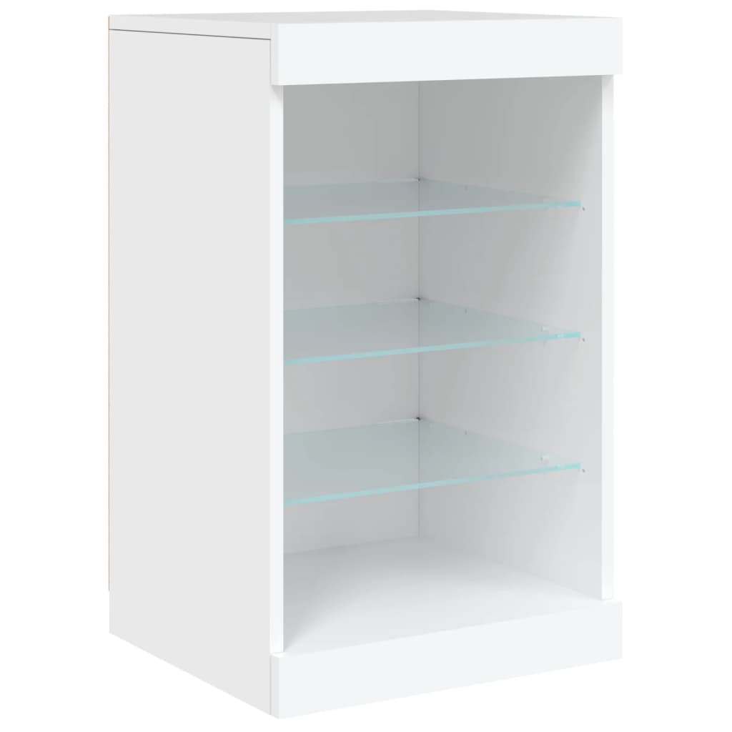 Dressoir met LED-verlichting 123x37x67 cm eikenkleurig