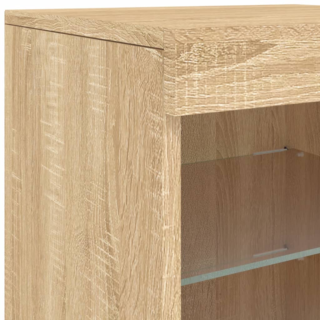 Dressoir met LED-verlichting 123x37x67 cm