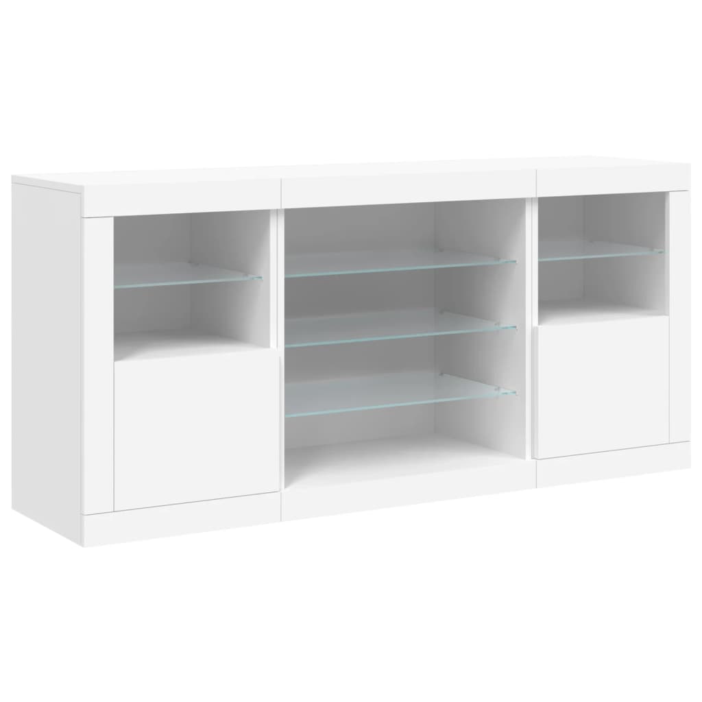 Dressoir met LED-verlichting 142,5x37x67 cm