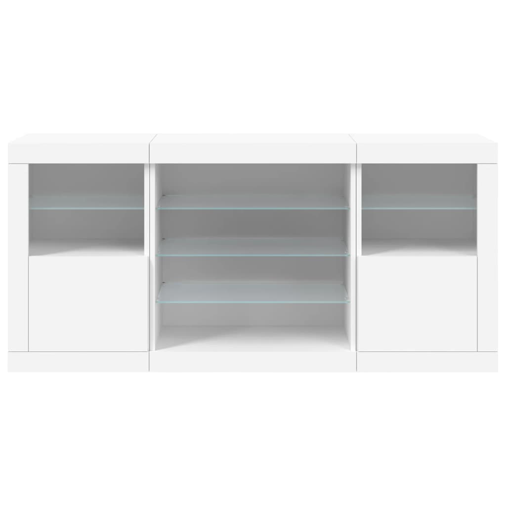 Dressoir met LED-verlichting 142,5x37x67 cm