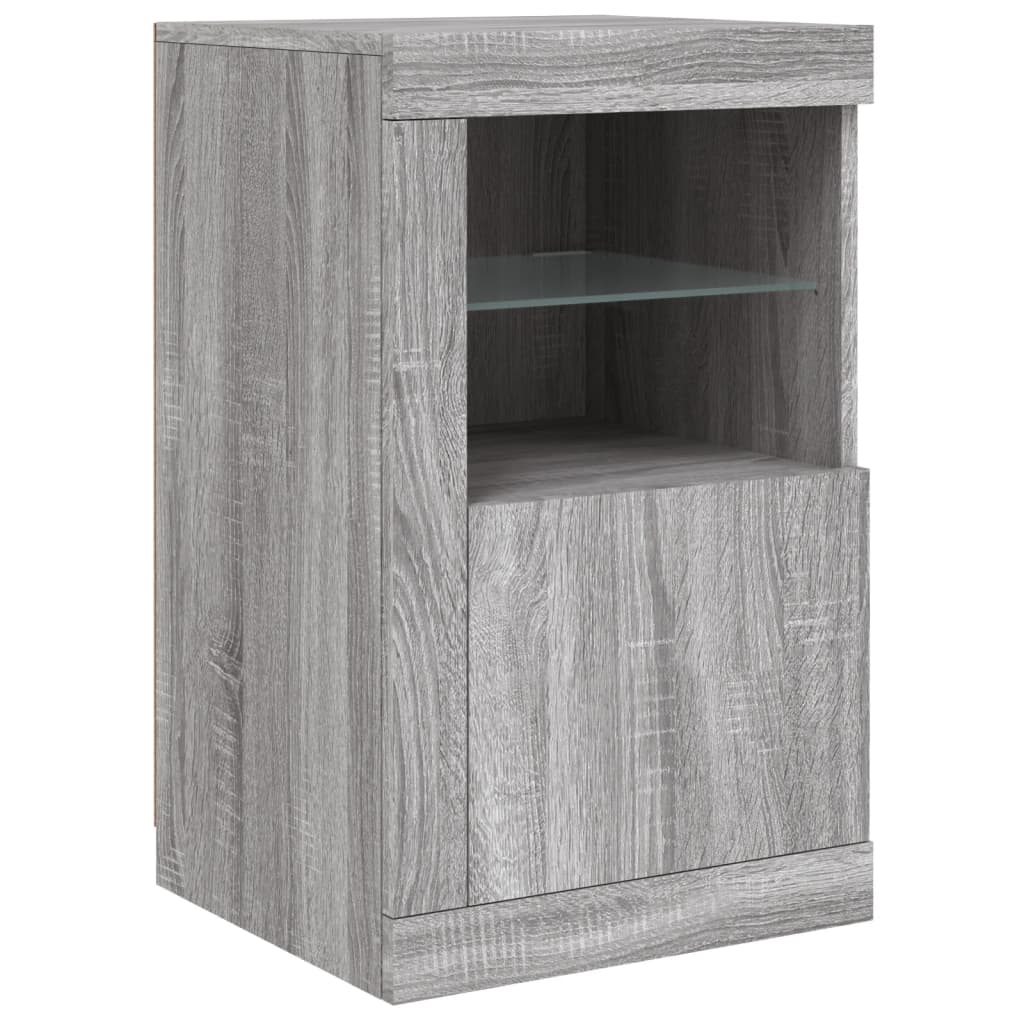 Dressoir met LED-verlichting 142,5x37x67 cm