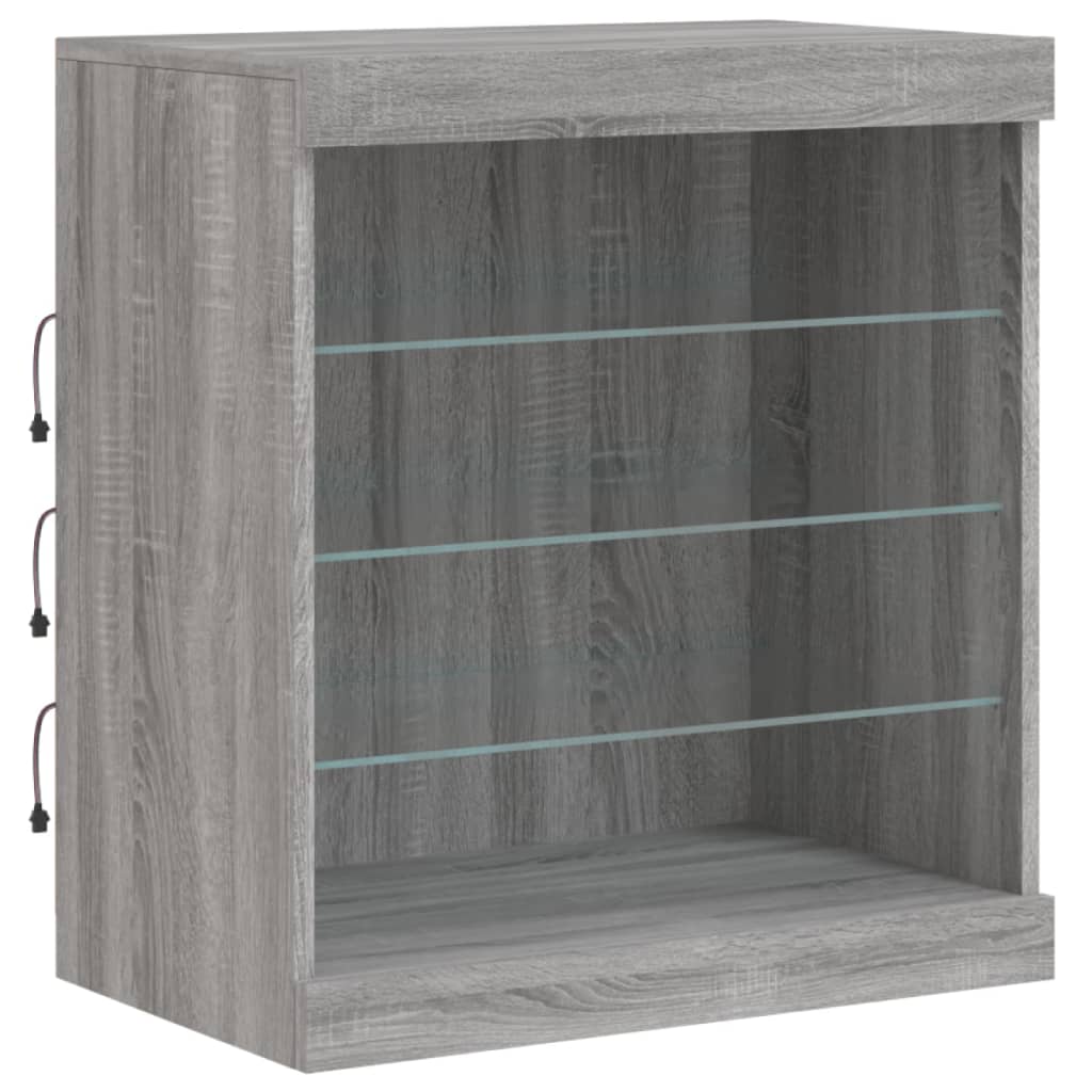 Dressoir met LED-verlichting 142,5x37x67 cm