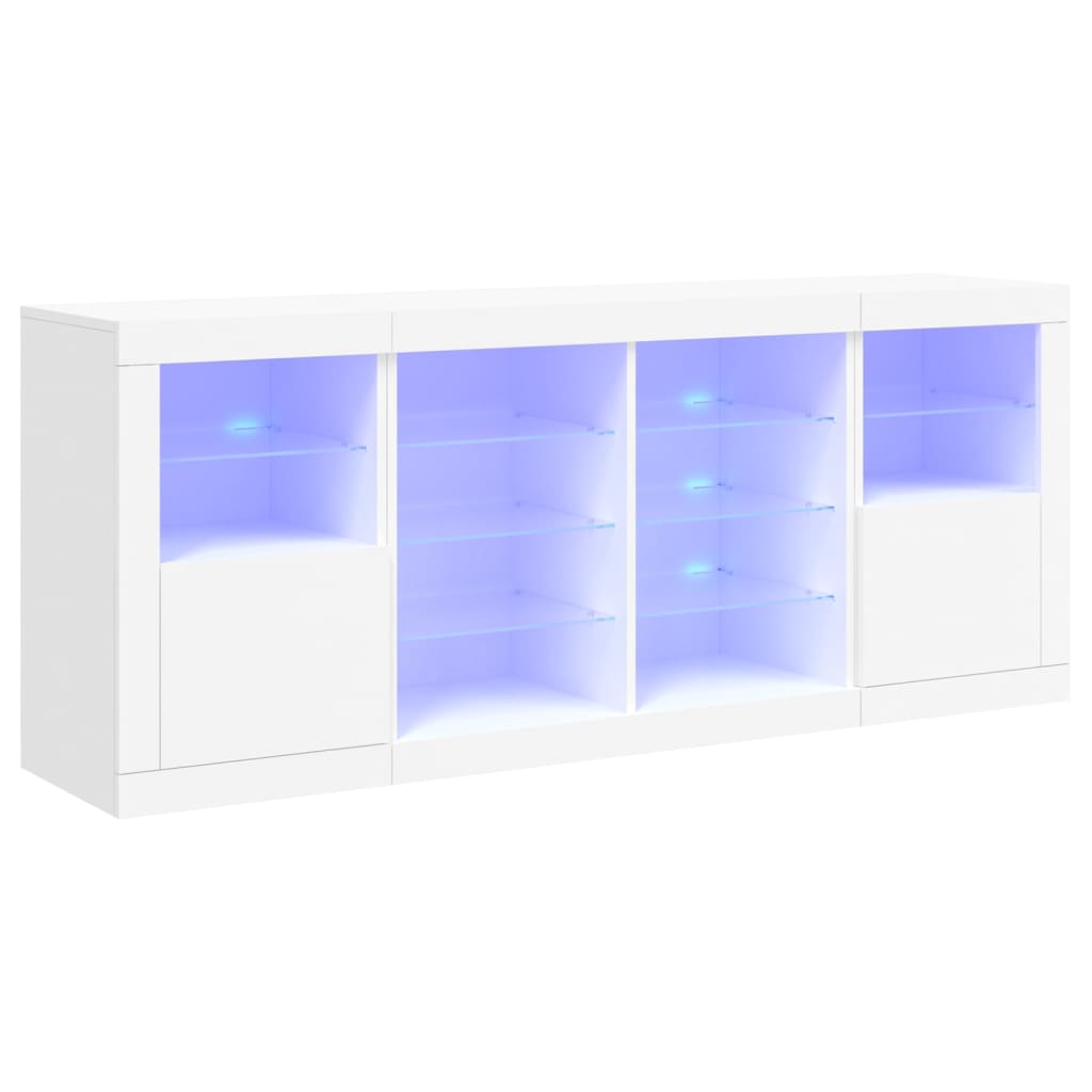 Dressoir met LED-verlichting 163x37x67 cm