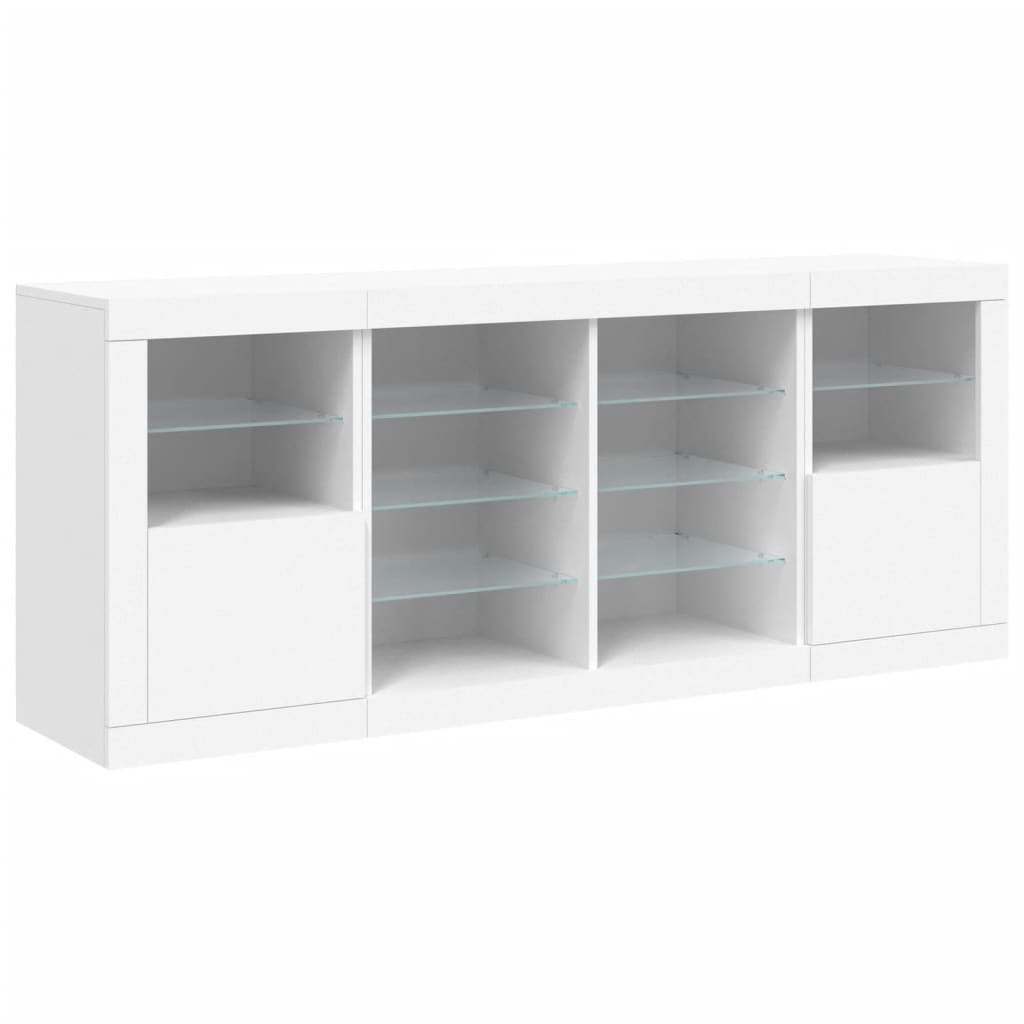 Dressoir met LED-verlichting 163x37x67 cm