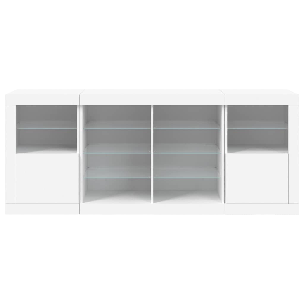 Dressoir met LED-verlichting 163x37x67 cm