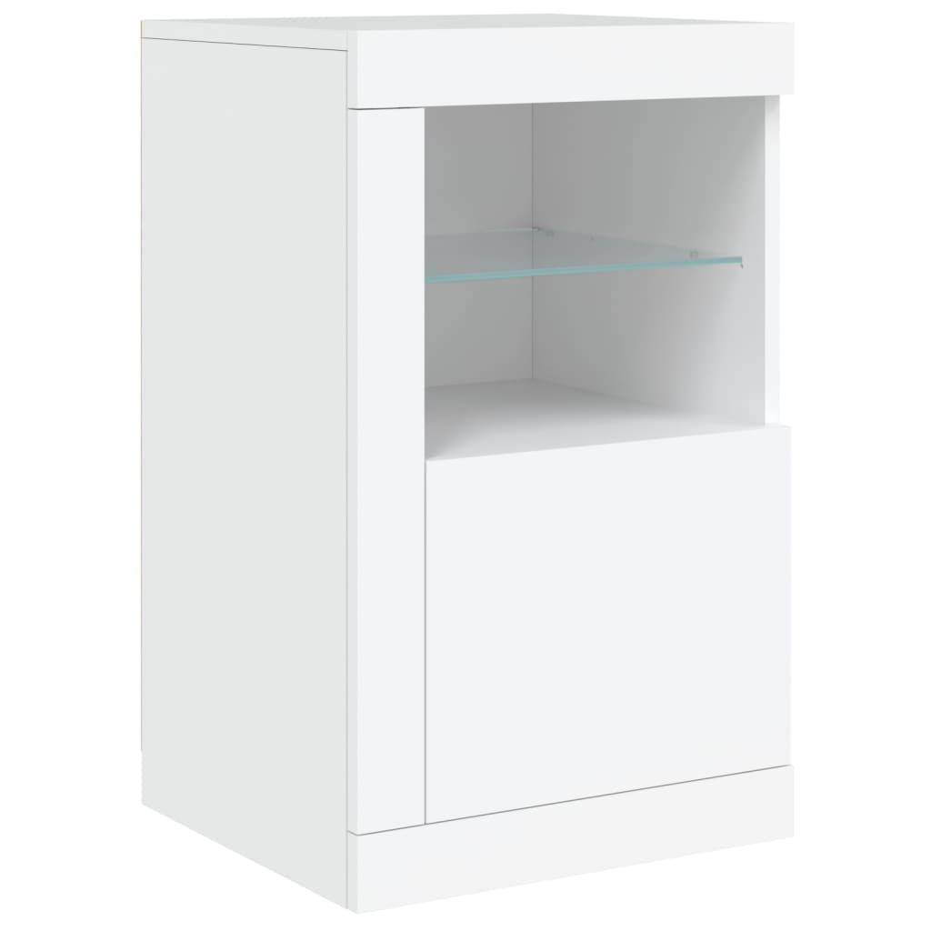 Dressoir met LED-verlichting 163x37x67 cm eikenkleurig