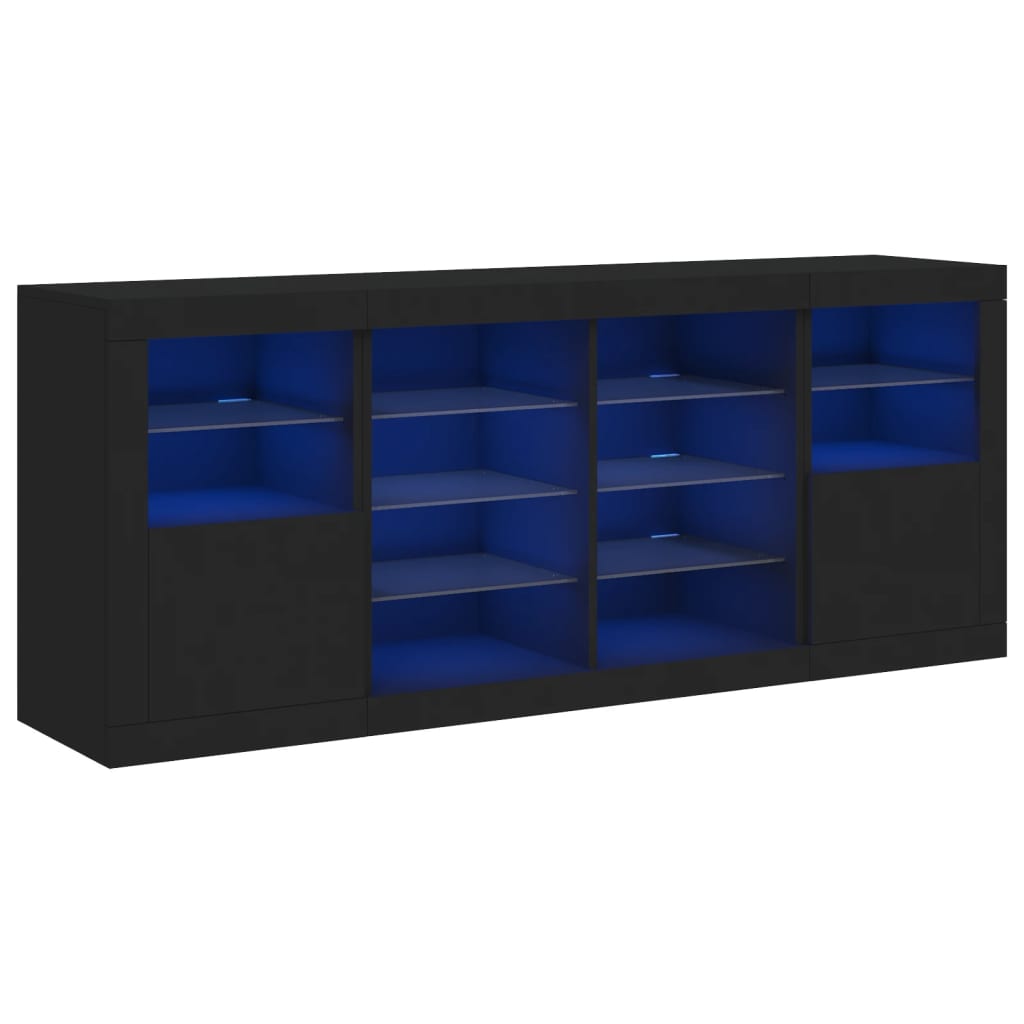 Dressoir met LED-verlichting 163x37x67 cm