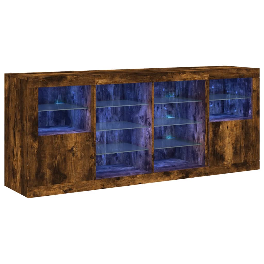 Dressoir met LED-verlichting 163x37x67 cm