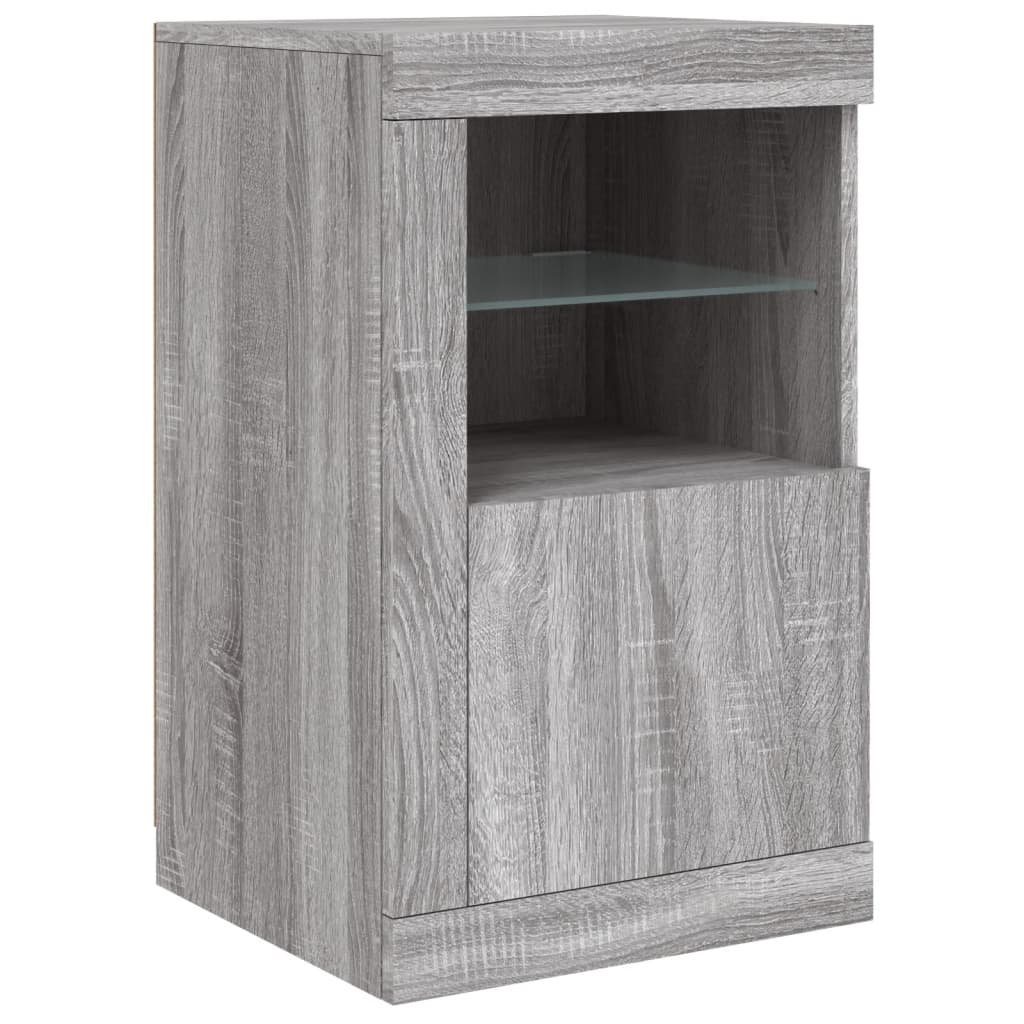 Dressoir met LED-verlichting 163x37x67 cm