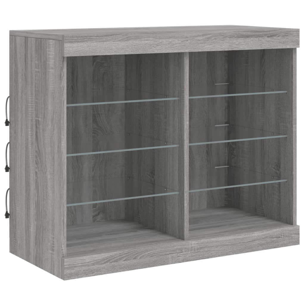 Dressoir met LED-verlichting 163x37x67 cm