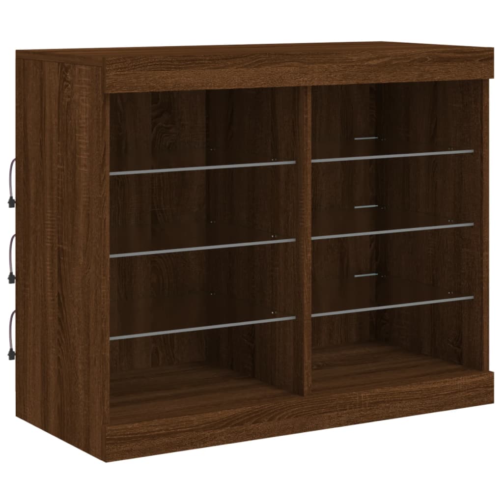 Dressoir met LED-verlichting 163x37x67 cm