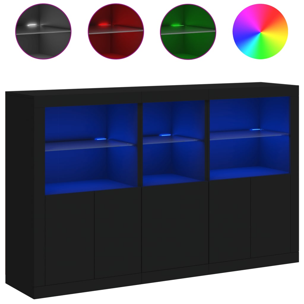 Dressoir met LED-verlichting 162x37x100 cm