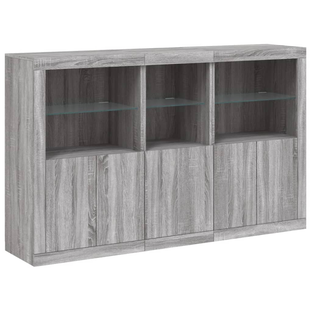 Dressoir met LED-verlichting 162x37x100 cm